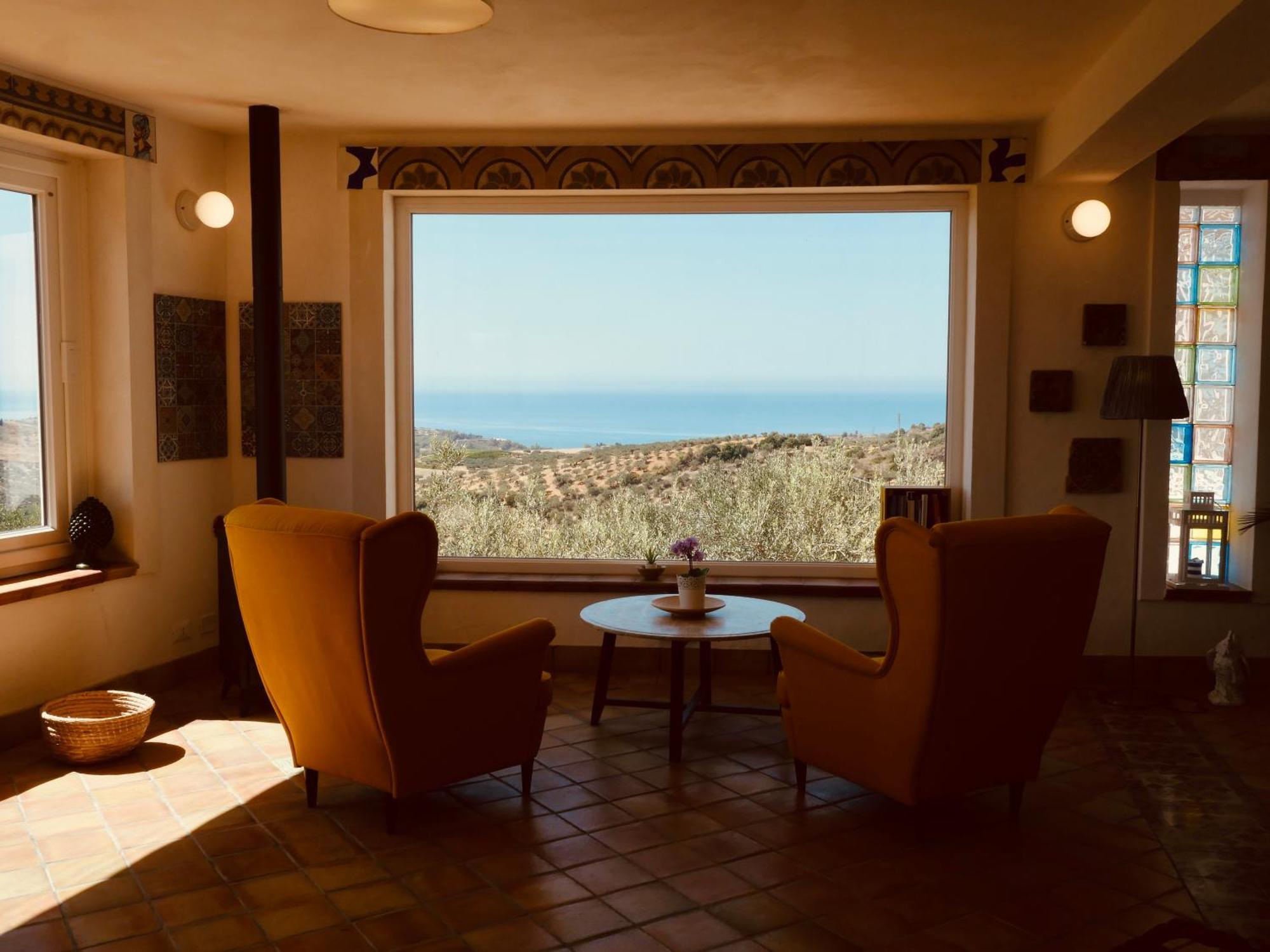 Villa Immersa In Oliveto Vista Mare Шакка Екстер'єр фото